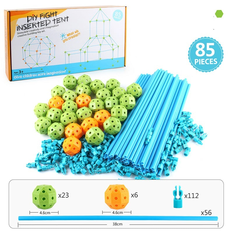 DIY 3D Construction Fort Building Castles Tents For Kids