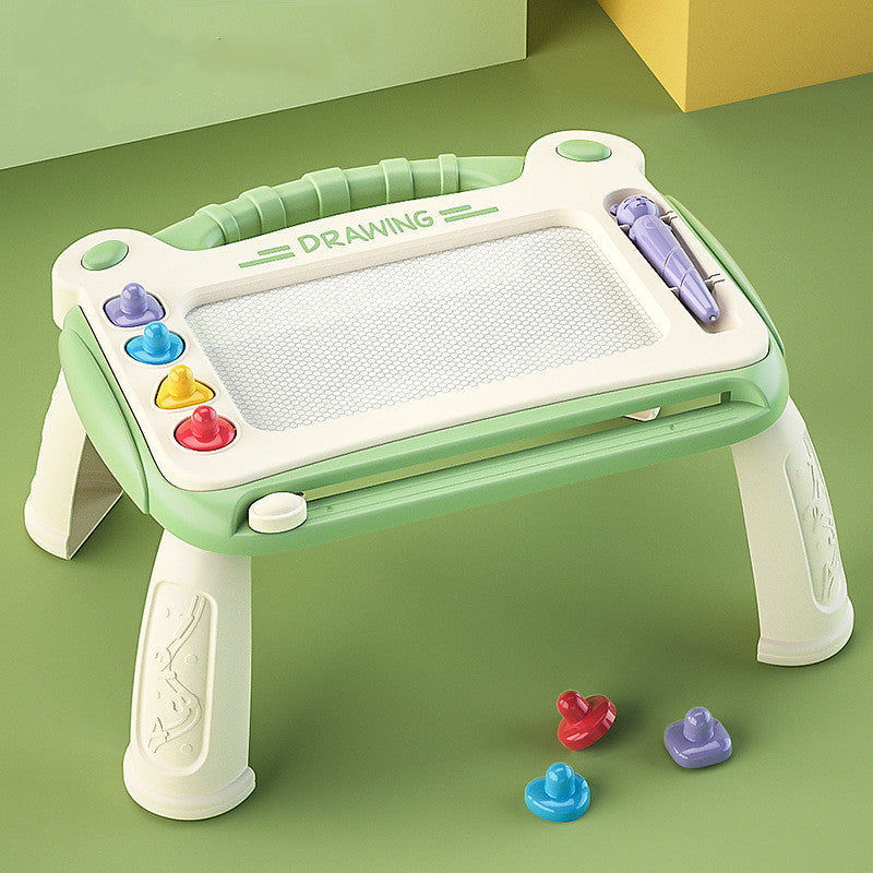 Kids Magnetic Drawing Board Table with Stamps