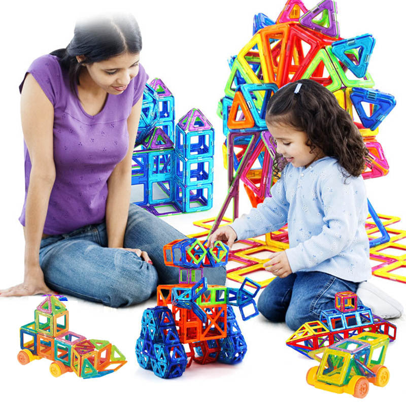 Magnetic Building Tiles Set – Colorful STEM Blocks for Kids