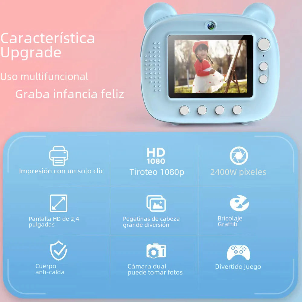 Kids Instant Camera Printer – Fun, Portable & Rechargeable