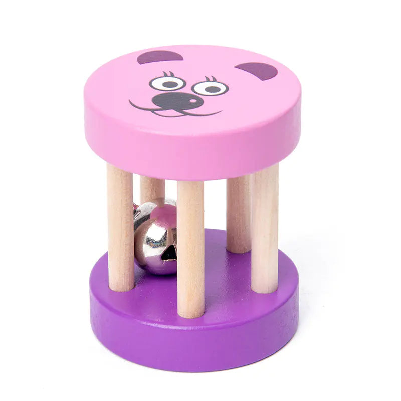 Animal Face Wooden Rattle Toy Set for Toddlers