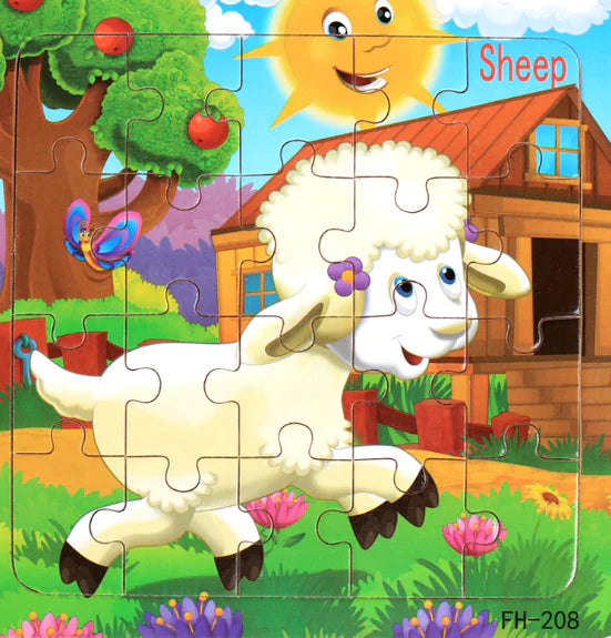 20-Piece Kids' Learning Wooden Puzzle