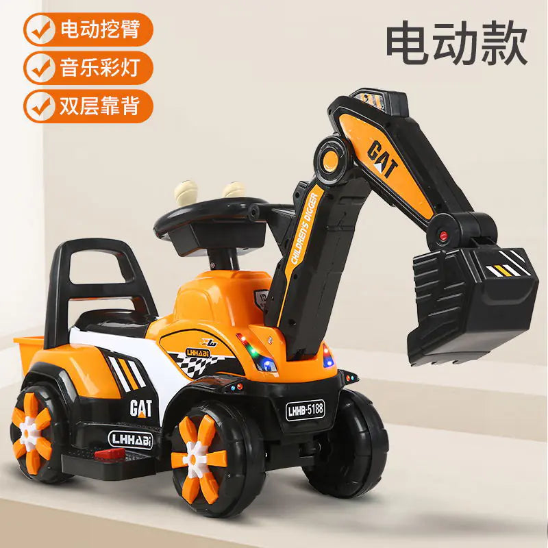 Tiny Tots Electric Excavator Toy