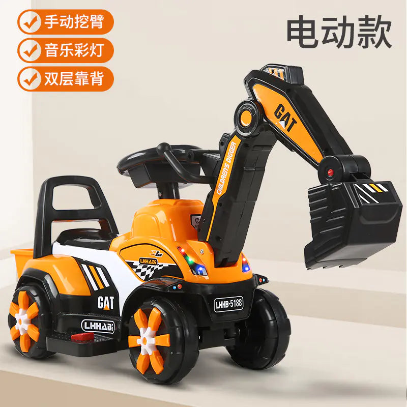 Tiny Tots Electric Excavator Toy