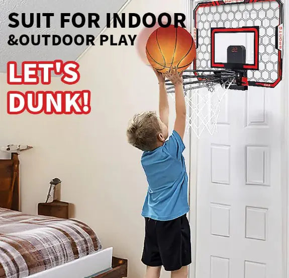 Indoor Basketball Hoop with LED Scoreboard & Remote
