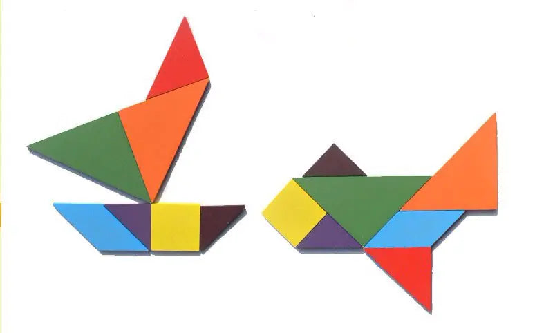 Creative Wooden Tangram Puzzle Game – Color Shape Match Fun