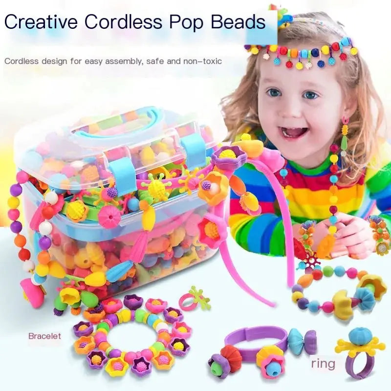 Creative Pop Beads Playset for Kids