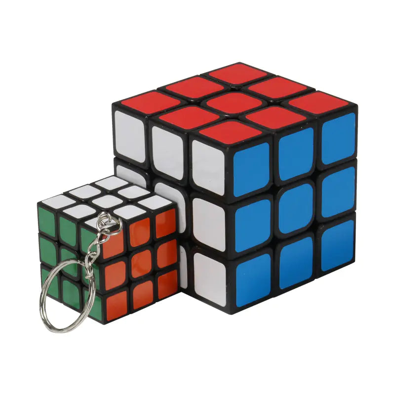 Mini & Standard Speed Cube Set with Keychain Fun
