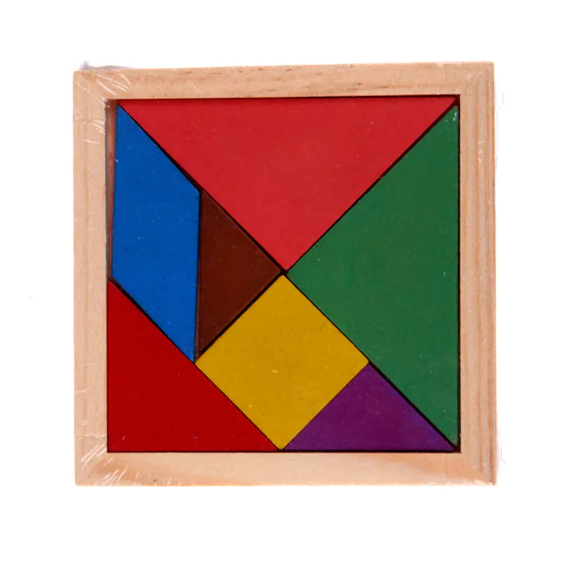 Creative Wooden Tangram Puzzle Game – Color Shape Match Fun