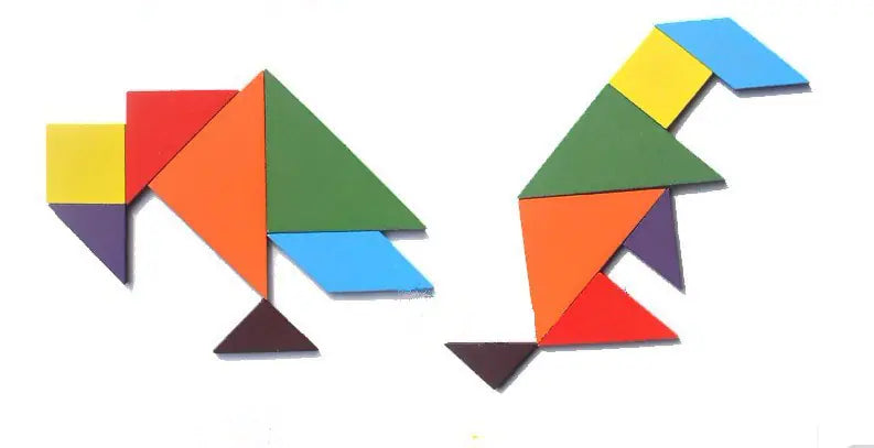 Creative Wooden Tangram Puzzle Game – Color Shape Match Fun