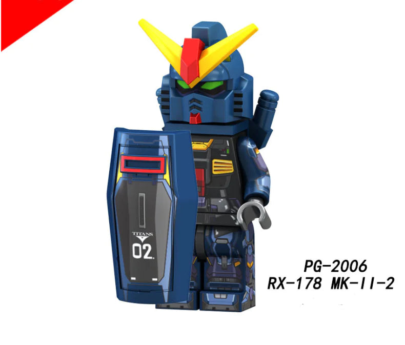 Gundam Robot Mini Figure with Shield for Kids