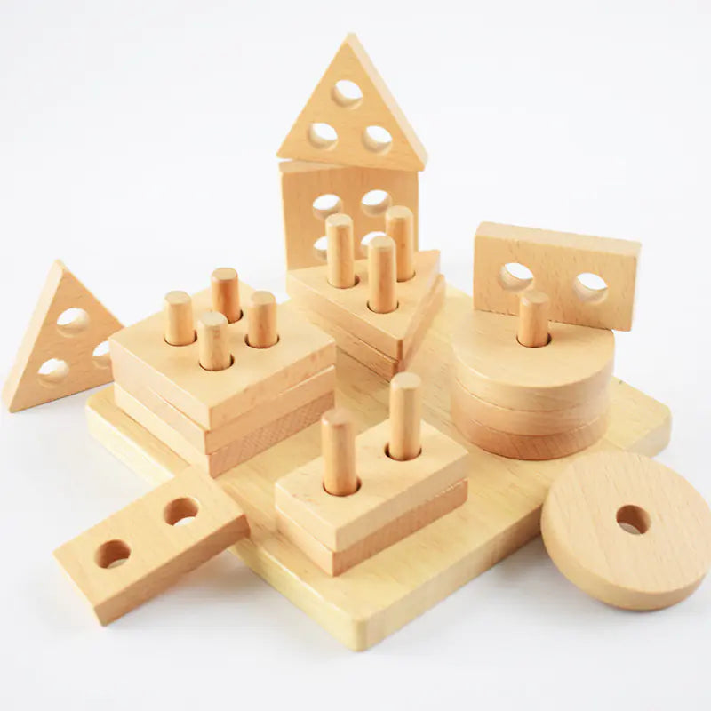 Creative Wooden Block Playset for Kids
