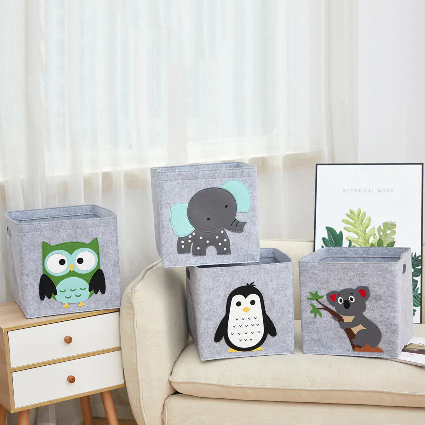 Playful Felt Animal Toy Organizer