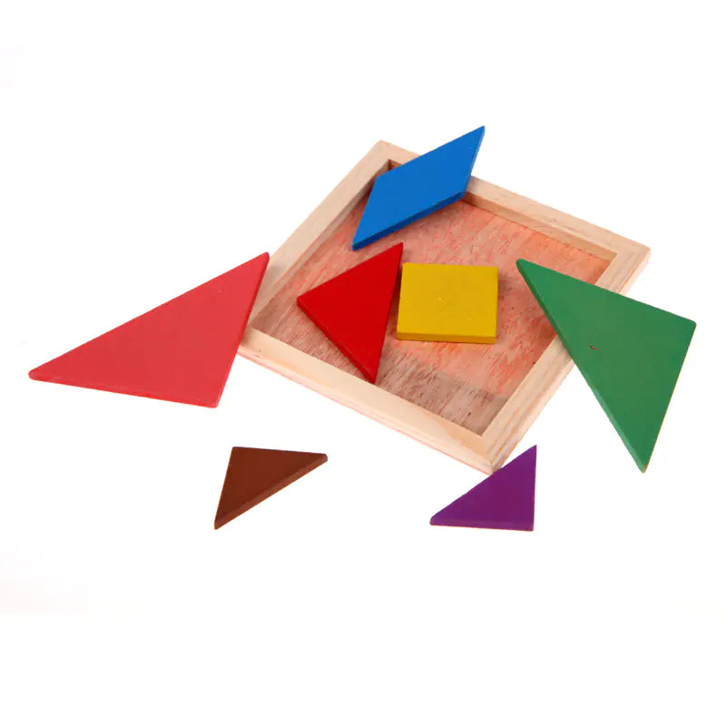 Creative Wooden Tangram Puzzle Game – Color Shape Match Fun