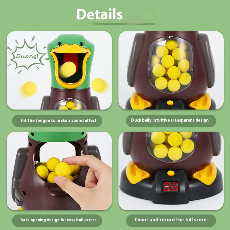 Duck Shooting Game Toy with Soft Bullets & Lights