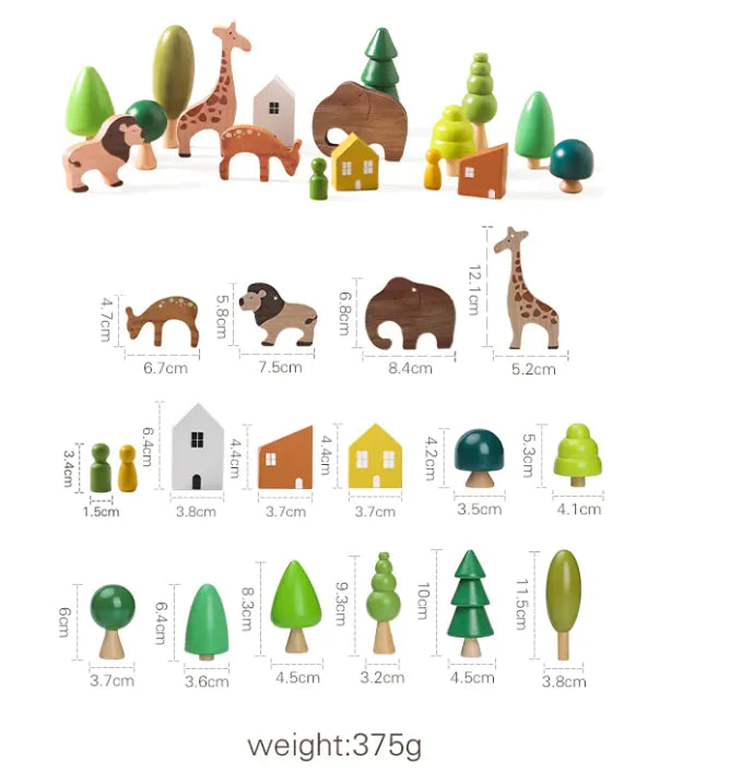 Wooden Animal Balancing Stacking Toy Set for Kids