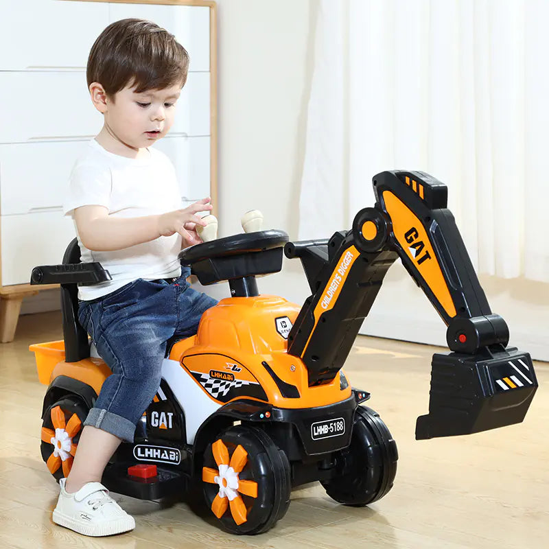 Tiny Tots Electric Excavator Toy