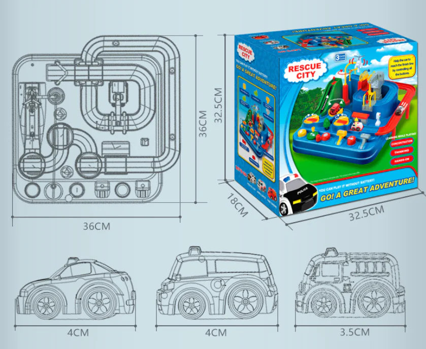 Junior Explorer Vehicle and Aviation Track Kit