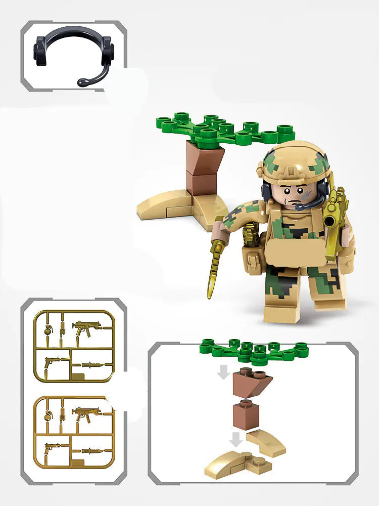 Tactical Squad Building Blocks for Kids