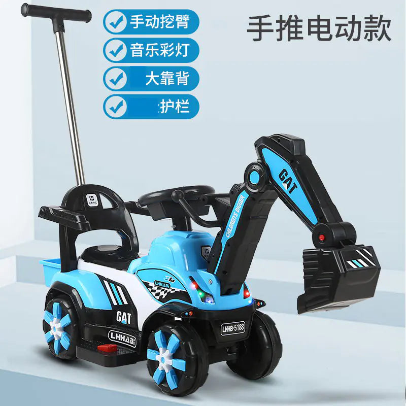 Tiny Tots Electric Excavator Toy