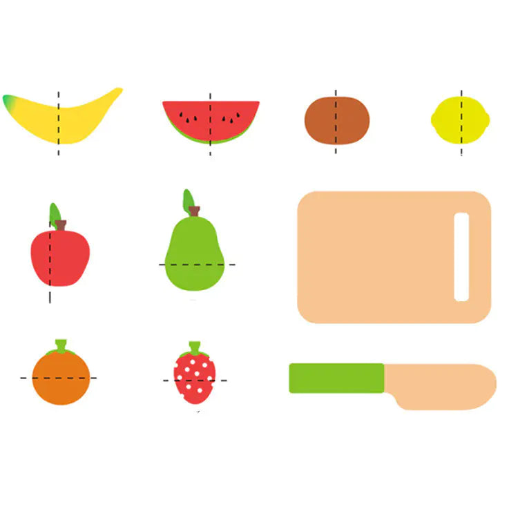 Kids' Wooden Fruit Slicing Playset with Storage Box