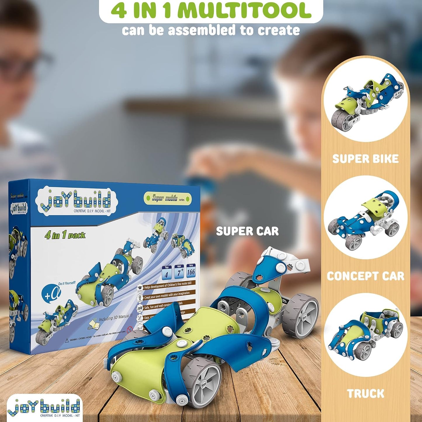 166 Piece STEM Toys Kit Educational Stem Building Toys for Kids Age 8 and Up– Take Apart Builders Game Toys for Communication, Cognitive and Fine Motor Skills