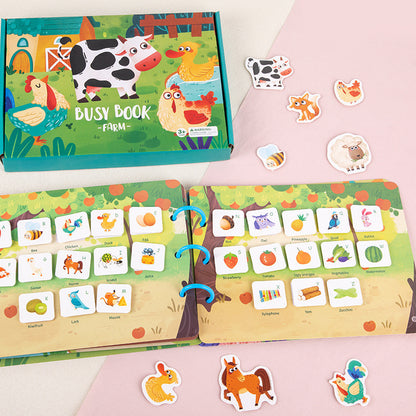 Farm Busy Book for Toddlers – Educational Toy Set