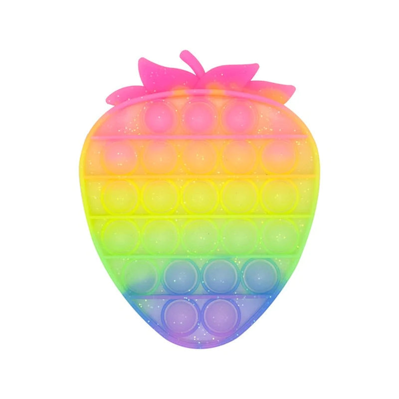 Glittering Antistress Toys Ice Cream Push Bubble Sensory Toys Children Autism Fidget Stress Reliever Toy for Kids Adult