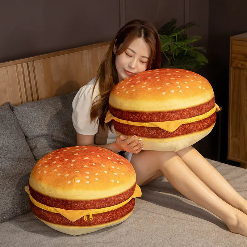 Burger Delight Plush Pillow