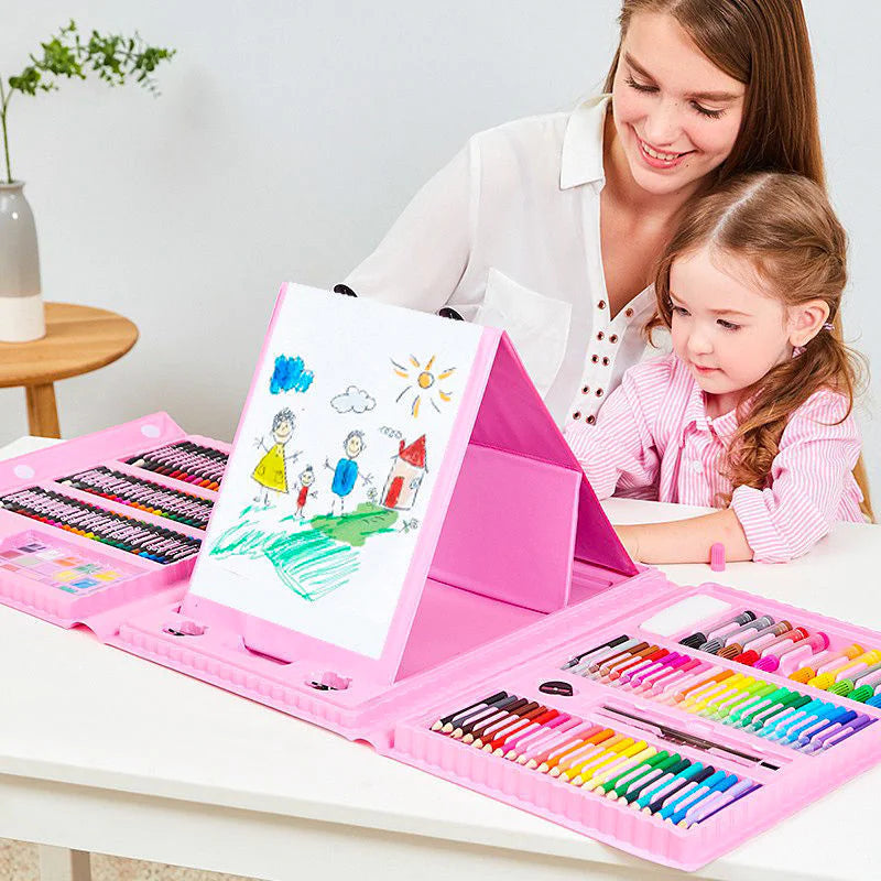 All-in-One Kids Art Set with Easel & 100+ Supplies