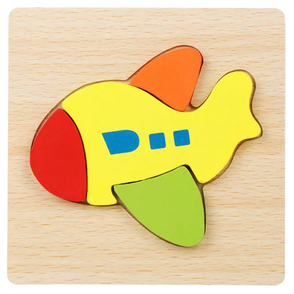 Kids' 3D Wooden Learning Puzzle