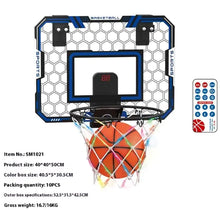 Indoor Basketball Hoop with LED Scoreboard & Remote
