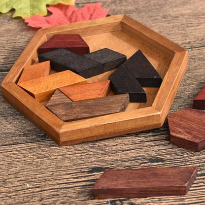 Hexagon Wooden Brain Teaser Puzzle