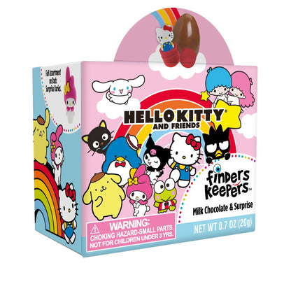 Hello Kitty Milk Chocolate Hard Candy Egg with Toy Surprise, 0.7 oz, Single Box