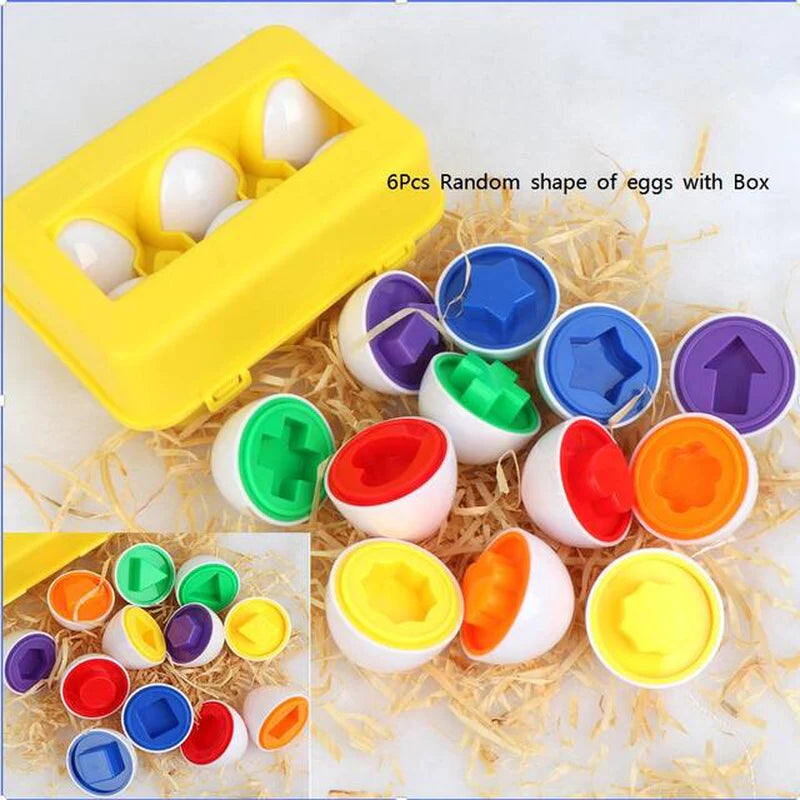 Baby Learning Educational Toy Smart Egg Toy Games Shape Matching Sorters Toys Montessori Eggs Toys for Kids Children 2 3 4 Years