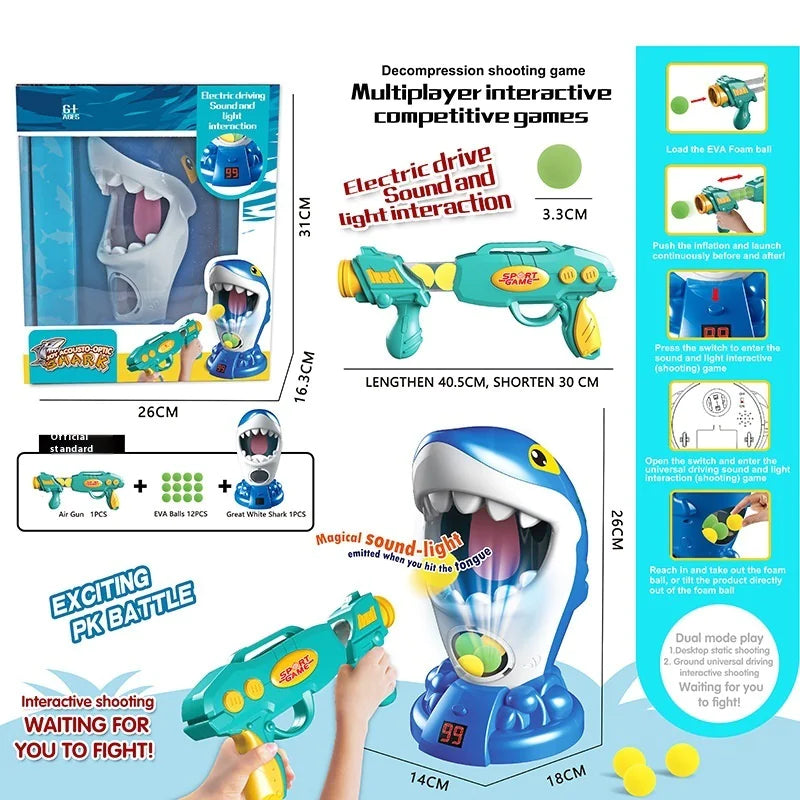 Luminous LED Blaster Toy | Light, Sound & EVA Gun