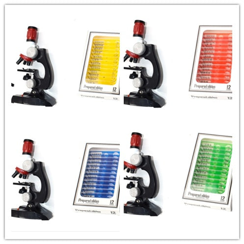 Kids Science Microscope with Slides & Tools Kit