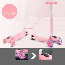 Foldable Scooter with Light-Up Wheels For Kids