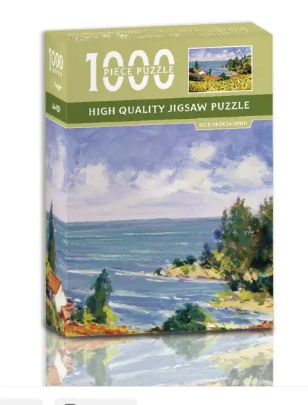1000-Piece Scenic Village Jigsaw Puzzle for Adults