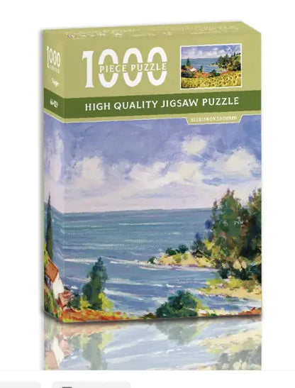 1000-Piece Scenic Village Jigsaw Puzzle for Adults