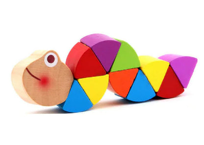 Wooden Twist & Turn Caterpillar Toy