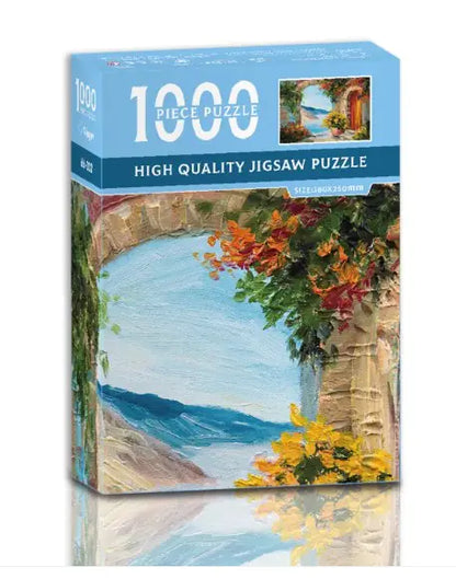 1000-Piece Scenic Village Jigsaw Puzzle for Adults