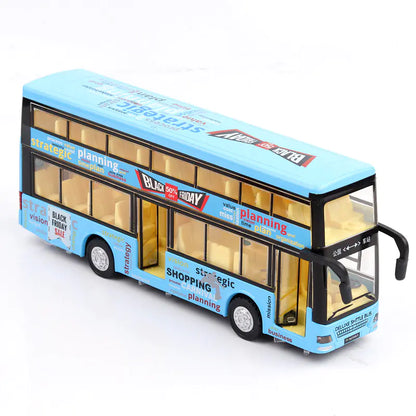 Sky Eagle Alloy Double-Decker Bus Toy