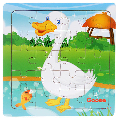 Wooden Animals Jigsaw Puzzle Set for Kids