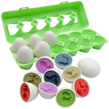 Baby Learning Educational Toy Smart Egg Toy Games Shape Matching Sorters Toys Montessori Eggs Toys for Kids Children 2 3 4 Years