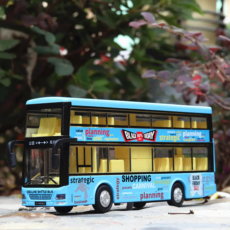 Sky Eagle Alloy Double-Decker Bus Toy