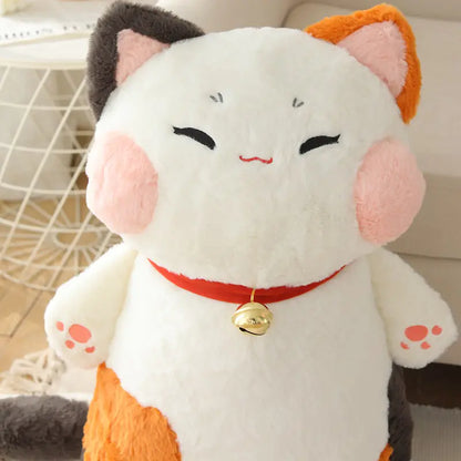 Kids' White Cat Cuddly Pillow with Bell
