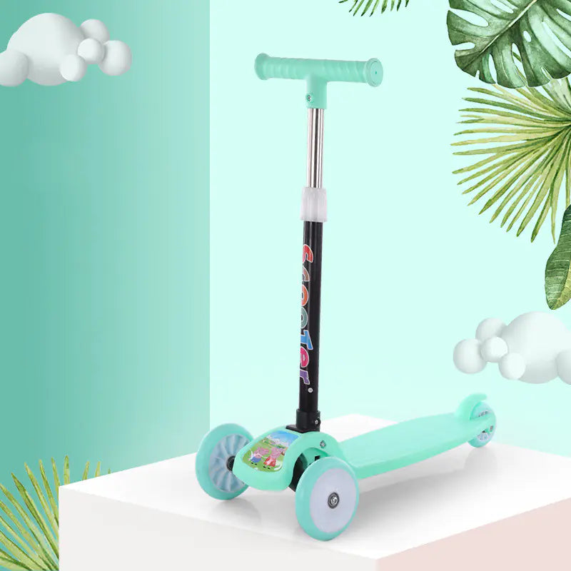 Pink 3-Wheel Kids Scooter | Adjustable & LED Wheels