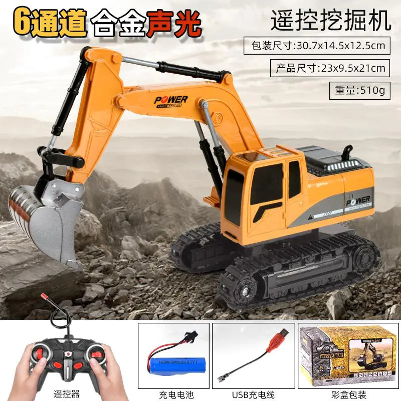 Mega RC Excavator Toy – Realistic Alloy Digger