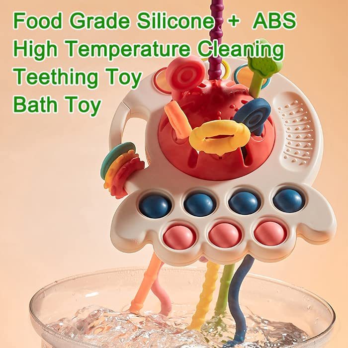 Octopus Sensory Toy for Babies – Pull & Pop Fun